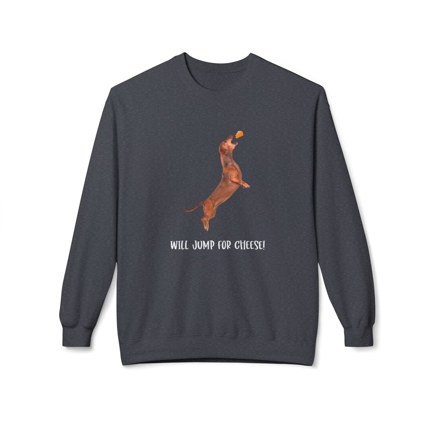 Playful Dachshund Crewneck Sweatshirt, Dog Lover Apparel, Cozy Gift for Pet Owners, Cute Dachshund Sweatshirt, Fleece Dog Sweatshirt