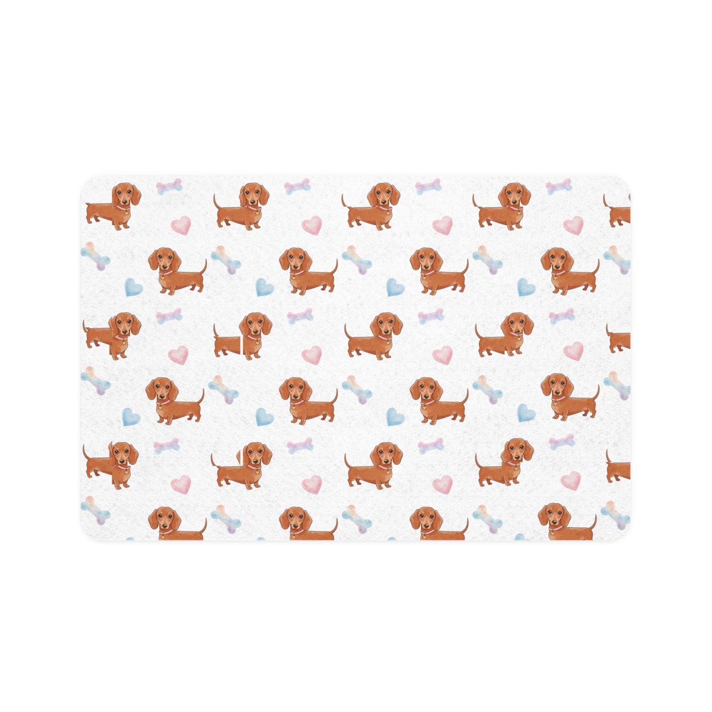 Adorable Pet Food Mat with Dachshund Design, Personalized Dog Feeding Station, Dog Bowl Mat, Puppy Decor, Cute Pet Accessories