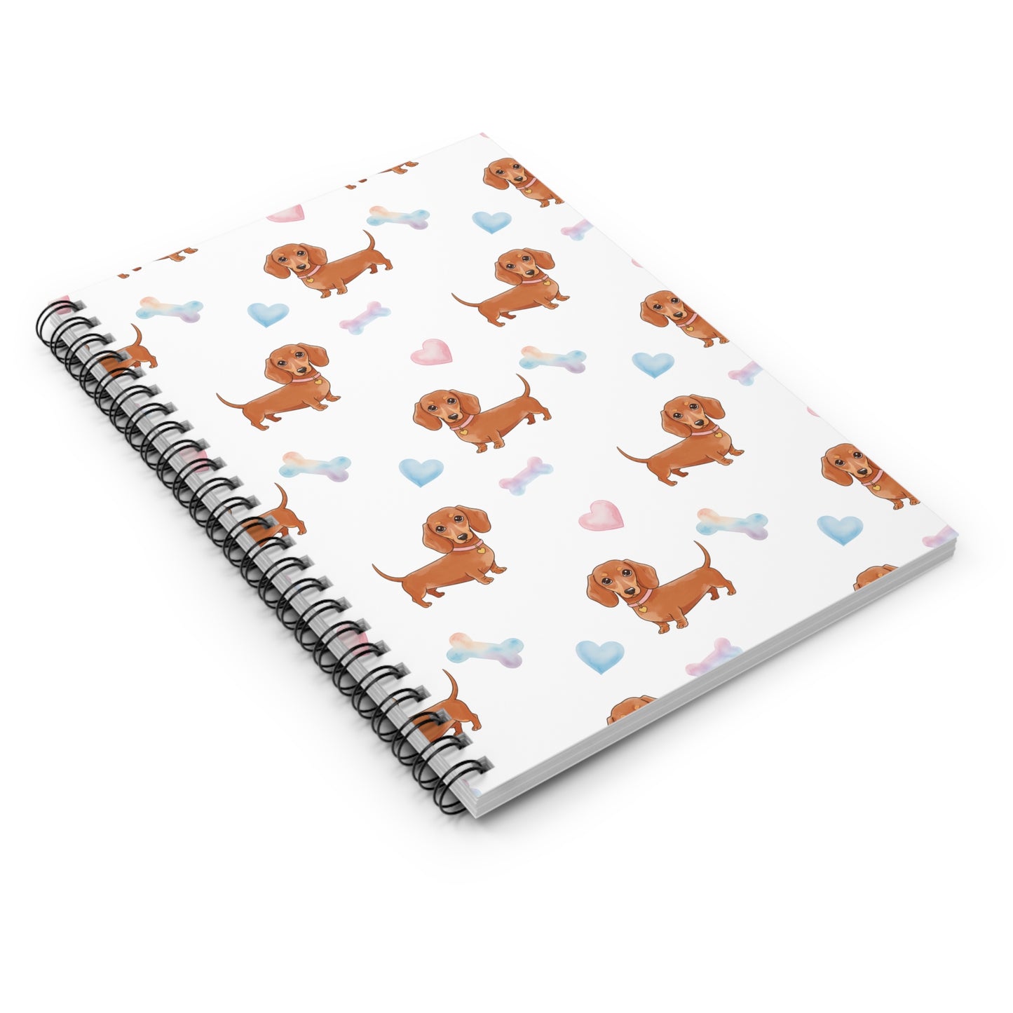 Cute Dachshund Spiral Notebook, Funny Dog Lover Gifts, Personalized Journal, Cute Stationery, Pet Owner Notepad
