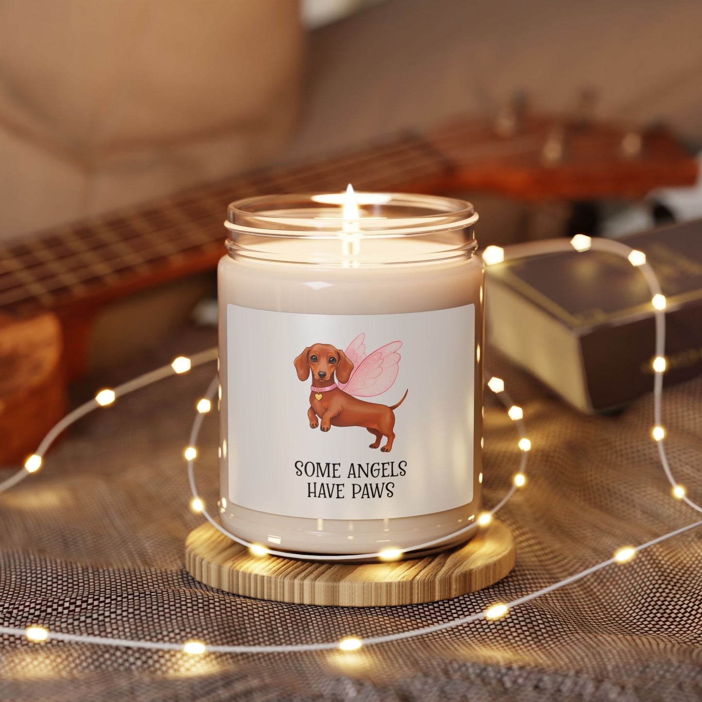 Dachshund Angel Scented Candle, Dog Lover Gift, Home Decor, Pet Memorial, Birthday Gift, Relaxing Aromatherapy