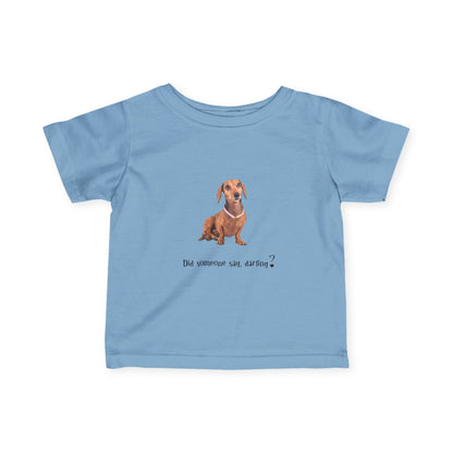 Cute Dachshund Baby Tee, Adorable Infant T-Shirt for Dog Lovers, Gift for New Parents, Funny Animal Tee, Baby Shower Gift