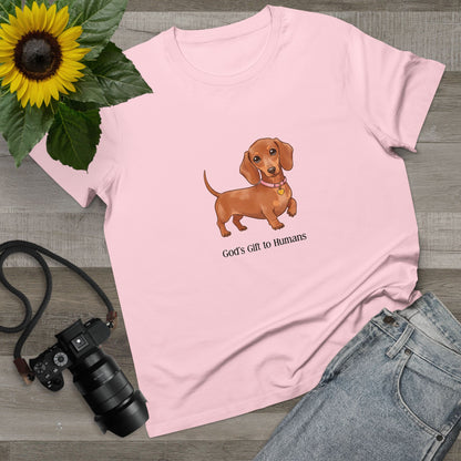 Dachshund Lover’s Tee, Dog Mom Gift, Pet Lover Shirt, Cute Dachshund T-Shirt, Casual Everyday Outfit