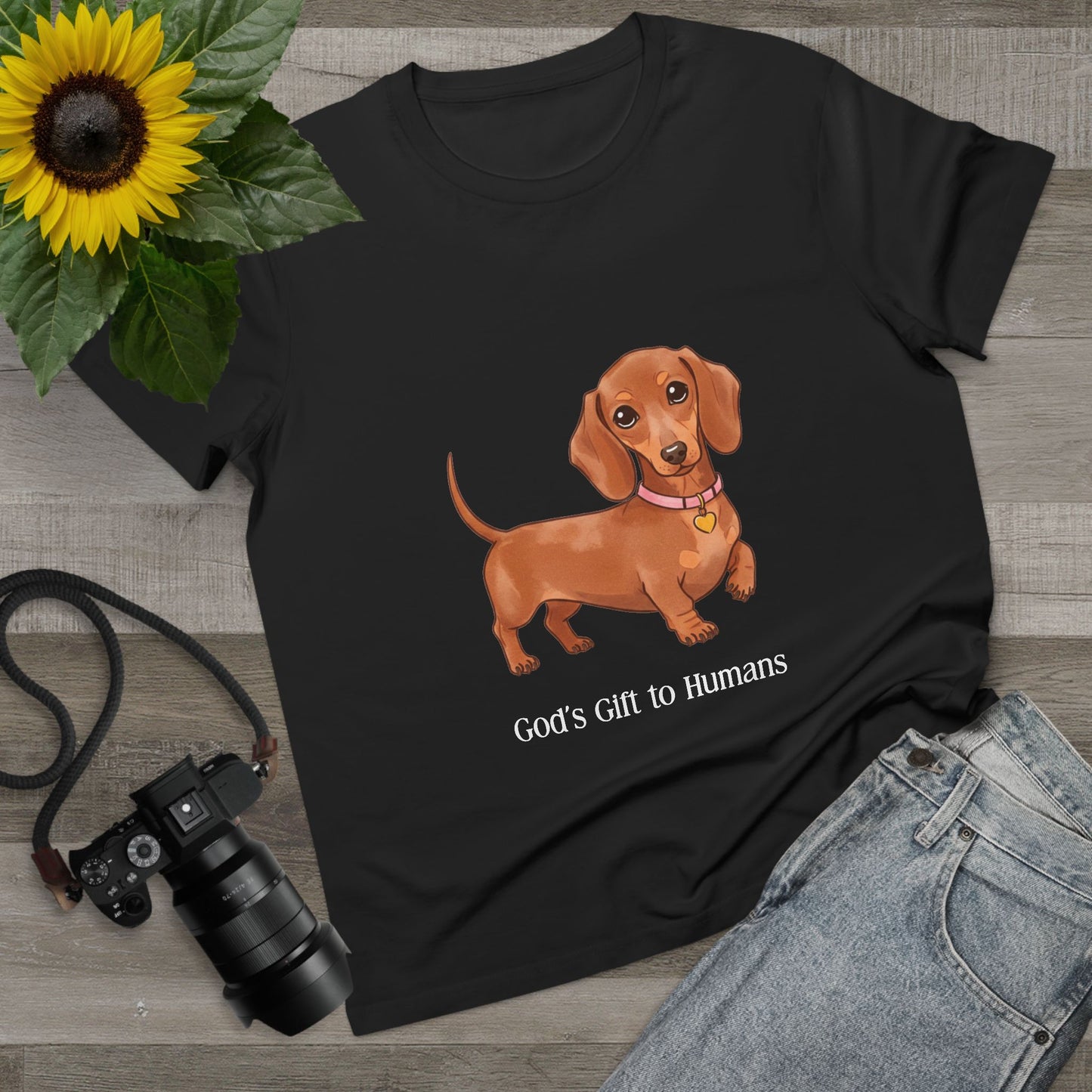 Dachshund Lover’s Tee, Dog Mom Gift, Pet Lover Shirt, Cute Dachshund T-Shirt, Casual Everyday Outfit