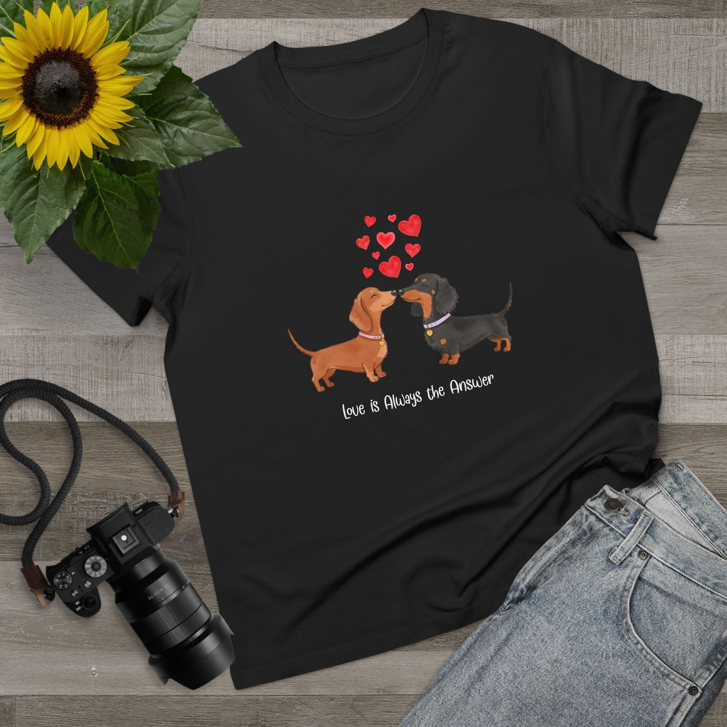 Love Dogs Tee - Cute Pet T-Shirt for Animal Lovers, Gift for Dog Owners, Casual Wear, Birthday Apparel, Valentine's Day