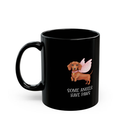 Dachshund Angel Mug - Cute Pet Lover Gift, Dog Mom Coffee Cup, Animal Memorial, Halloween Decor, Sympathy Present