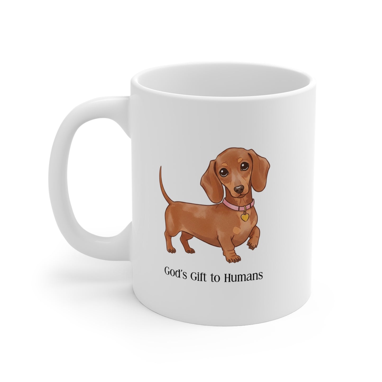 Dachshund Lover's Coffee Mug | God's Gift to Humans | Dog-Themed Gift, Pet Lover's Present, Cute Mug for Dog Owners, Animal Lover's Cup