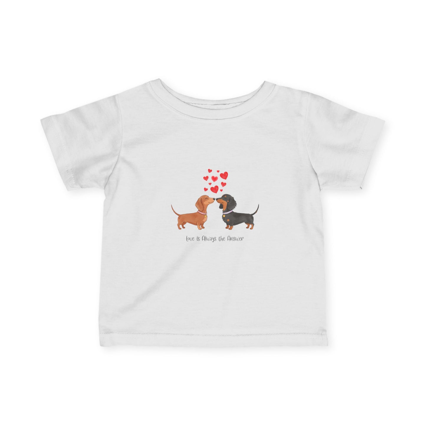 Adorable Dachshund Love Tee for Infants, Cute Baby Shirt, Dog Lover Gift, Birthday Outfit, Baby Shower Gift, Pet-Themed Apparel