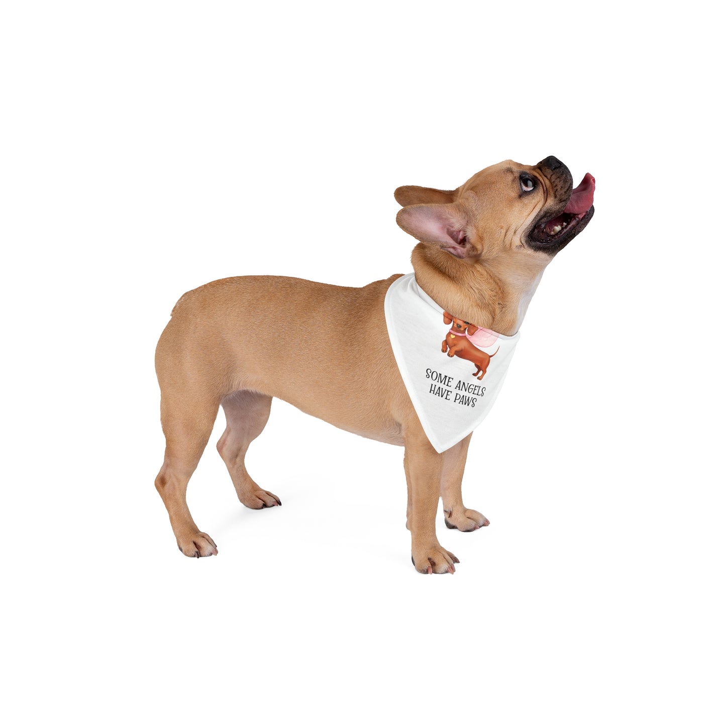 Adorable Pet Bandana - "Some Angels Have Paws" Design, Dog Accessory for Celebrations, Pet Parties, Gifts, Dog Lovers