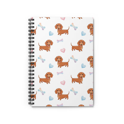 Cute Dachshund Spiral Notebook, Funny Dog Lover Gifts, Personalized Journal, Cute Stationery, Pet Owner Notepad