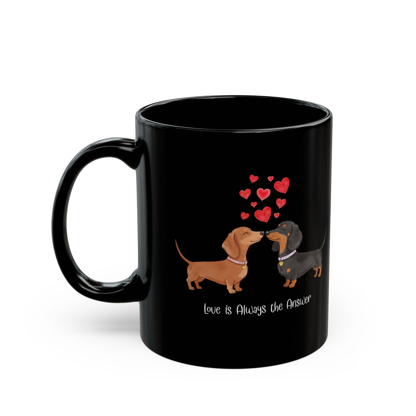 Dachshund Love Mug, Cute Dog Lover Gift, Heartwarming Coffee Cup, Pet-Themed Mug, Valentine's Day Present