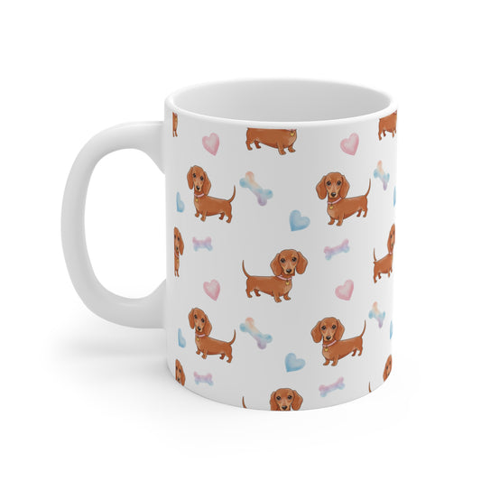 Dachshund Love Mug, Cute Dog Mug for Pet Lovers, Dog Mom Gift, Puppy Themed Coffee Cup, Unique Gifts for Dog Owners