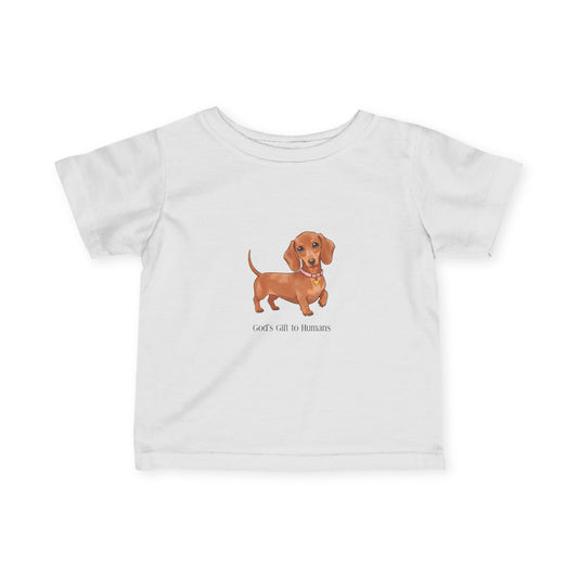 Cute Dog Infant Tee, Baby Dog T-Shirt, Gift for New Parents, Baby Shower Gift, Dog Lover Infant Clothing
