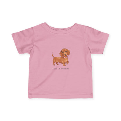 Cute Dog Infant Tee, Baby Dog T-Shirt, Gift for New Parents, Baby Shower Gift, Dog Lover Infant Clothing