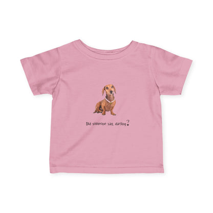 Cute Dachshund Baby Tee, Adorable Infant T-Shirt for Dog Lovers, Gift for New Parents, Funny Animal Tee, Baby Shower Gift