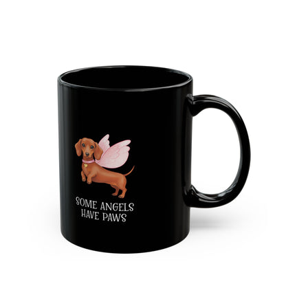 Dachshund Angel Mug - Cute Pet Lover Gift, Dog Mom Coffee Cup, Animal Memorial, Halloween Decor, Sympathy Present
