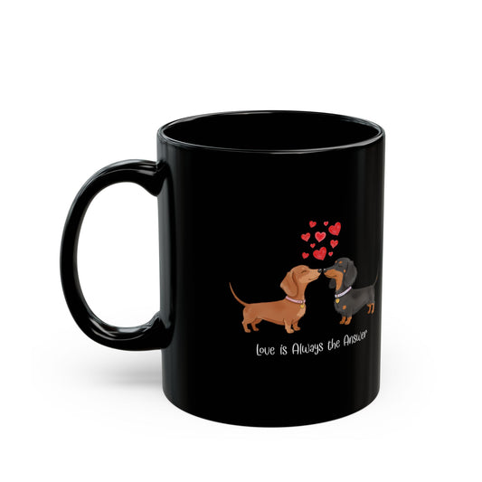 Dachshund Love Mug, Cute Dog Lover Gift, Heartwarming Coffee Cup, Pet-Themed Mug, Valentine's Day Present