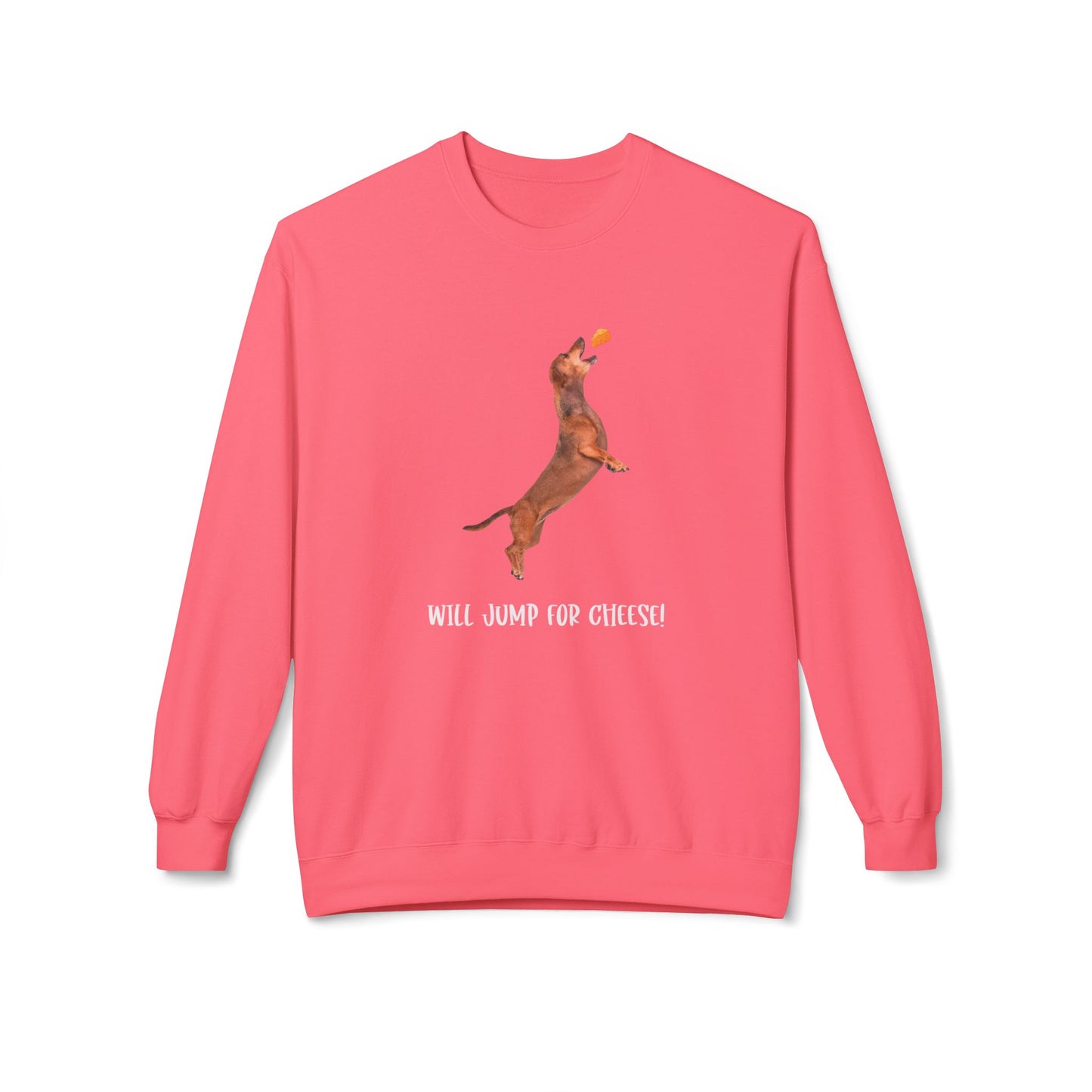 Playful Dachshund Crewneck Sweatshirt, Dog Lover Apparel, Cozy Gift for Pet Owners, Cute Dachshund Sweatshirt, Fleece Dog Sweatshirt