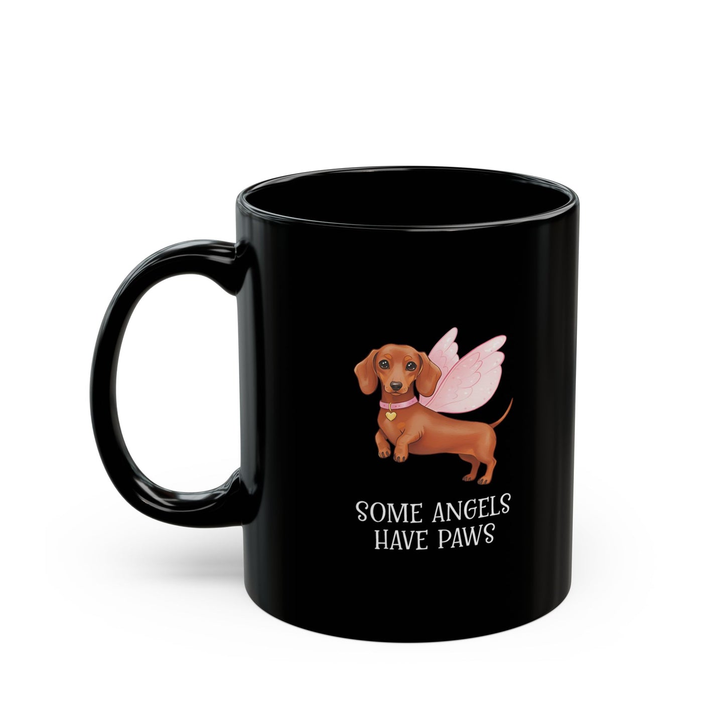 Dachshund Angel Mug - Cute Pet Lover Gift, Dog Mom Coffee Cup, Animal Memorial, Halloween Decor, Sympathy Present