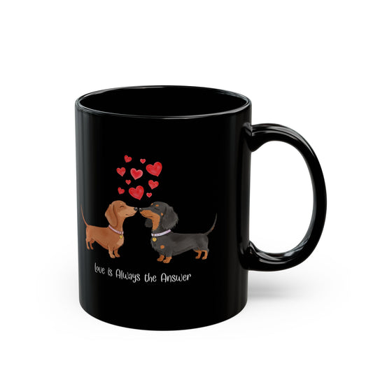 Dachshund Love Mug, Cute Dog Lover Gift, Heartwarming Coffee Cup, Pet-Themed Mug, Valentine's Day Present