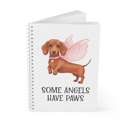Dachshund Angel Spiral Notebook - Cute Dog Journal, Pet Lover Gift, Stationery, Animal Lover Notebook, School Supplies