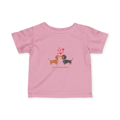 Adorable Dachshund Love Tee for Infants, Cute Baby Shirt, Dog Lover Gift, Birthday Outfit, Baby Shower Gift, Pet-Themed Apparel