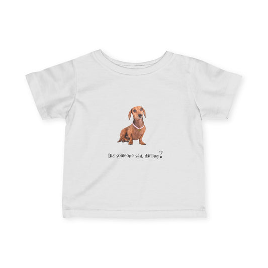 Cute Dachshund Baby Tee, Adorable Infant T-Shirt for Dog Lovers, Gift for New Parents, Funny Animal Tee, Baby Shower Gift