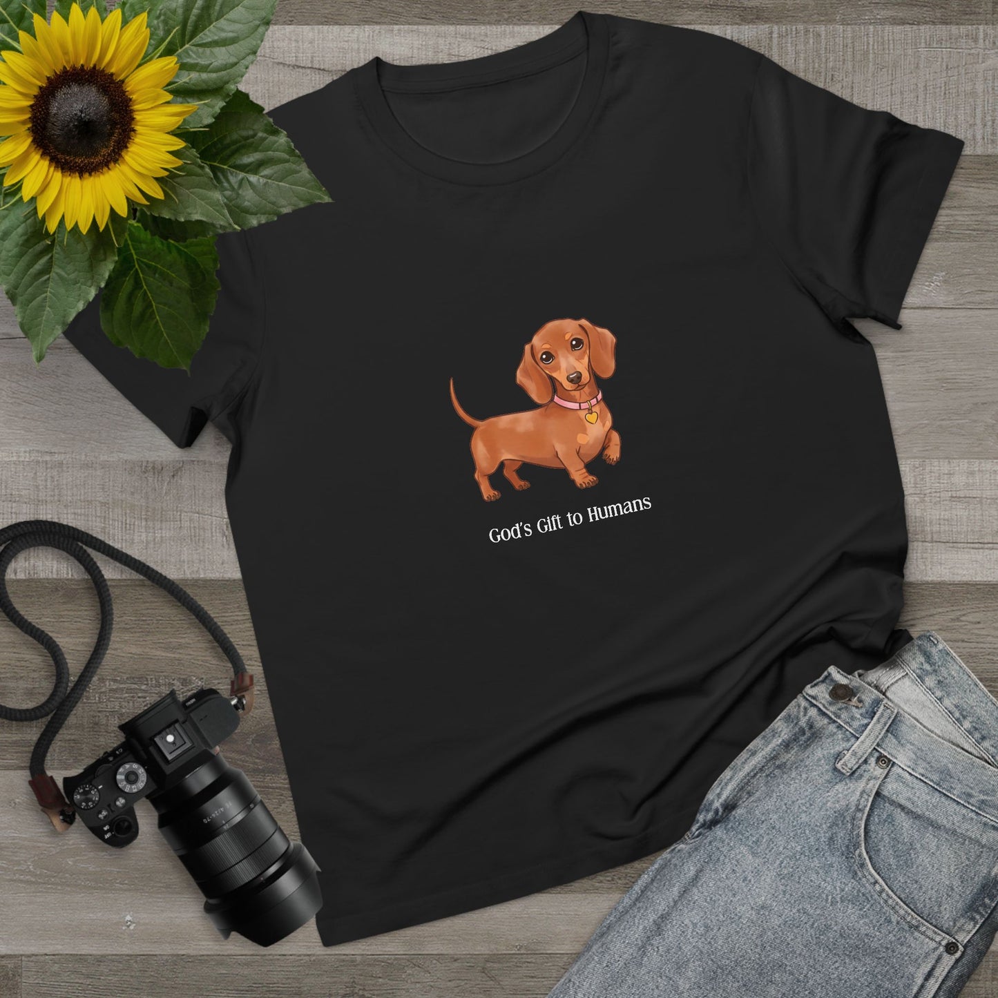 Dachshund Lover’s Tee, Dog Mom Gift, Pet Lover Shirt, Cute Dachshund T-Shirt, Casual Everyday Outfit
