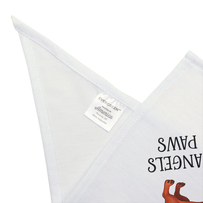 Adorable Pet Bandana - "Some Angels Have Paws" Design, Dog Accessory for Celebrations, Pet Parties, Gifts, Dog Lovers