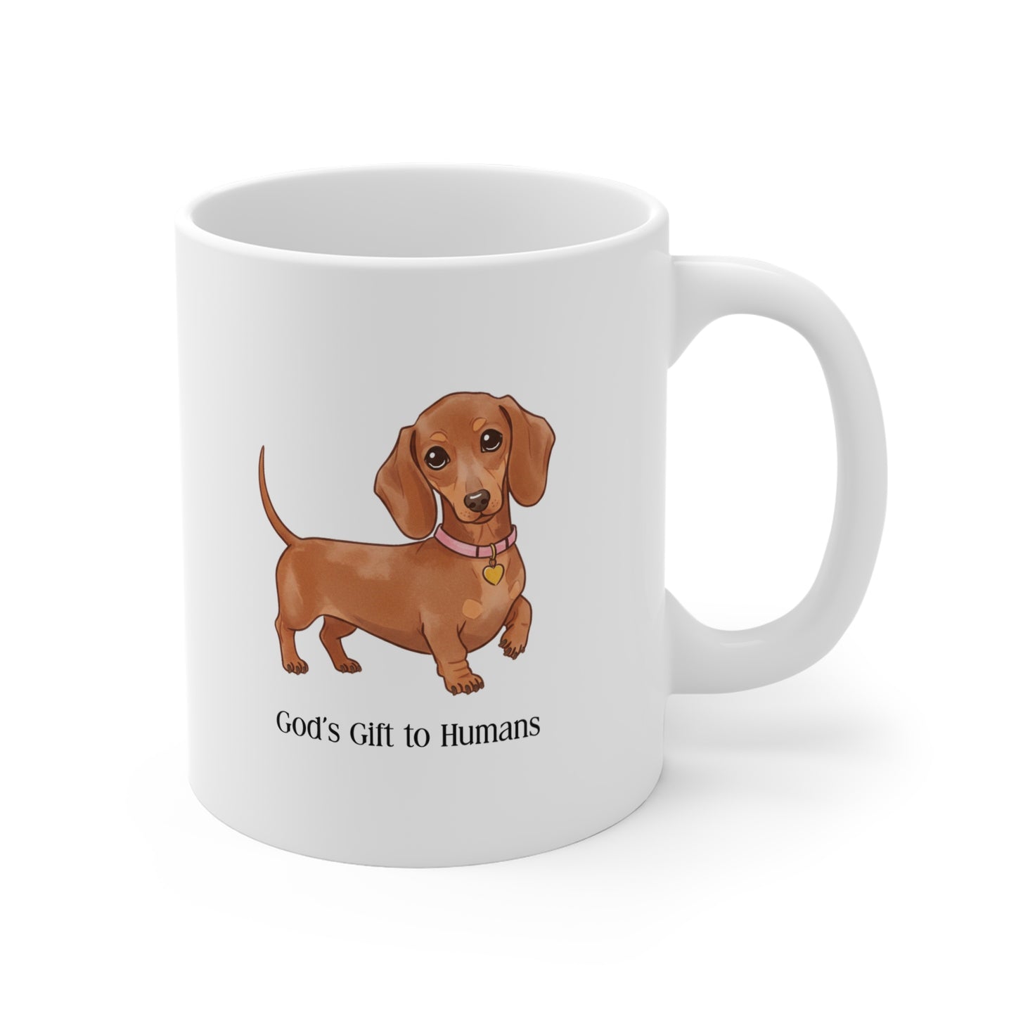 Dachshund Lover's Coffee Mug | God's Gift to Humans | Dog-Themed Gift, Pet Lover's Present, Cute Mug for Dog Owners, Animal Lover's Cup