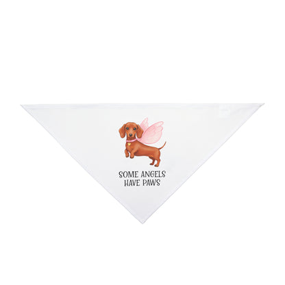 Adorable Pet Bandana - "Some Angels Have Paws" Design, Dog Accessory for Celebrations, Pet Parties, Gifts, Dog Lovers