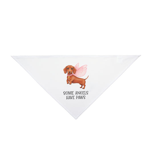 Adorable Pet Bandana - "Some Angels Have Paws" Design, Dog Accessory for Celebrations, Pet Parties, Gifts, Dog Lovers
