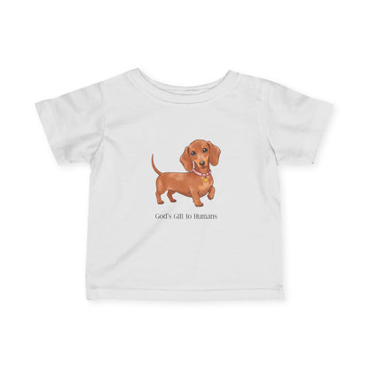 Adorable Dachshund Infant Tee, Cute Baby Dog Shirt, Gifts for New Parents, Baby Shower Outfit, Funny Pet Lover Tee