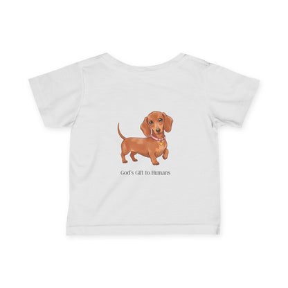 Cute Dog Infant Tee, Baby Dog T-Shirt, Gift for New Parents, Baby Shower Gift, Dog Lover Infant Clothing
