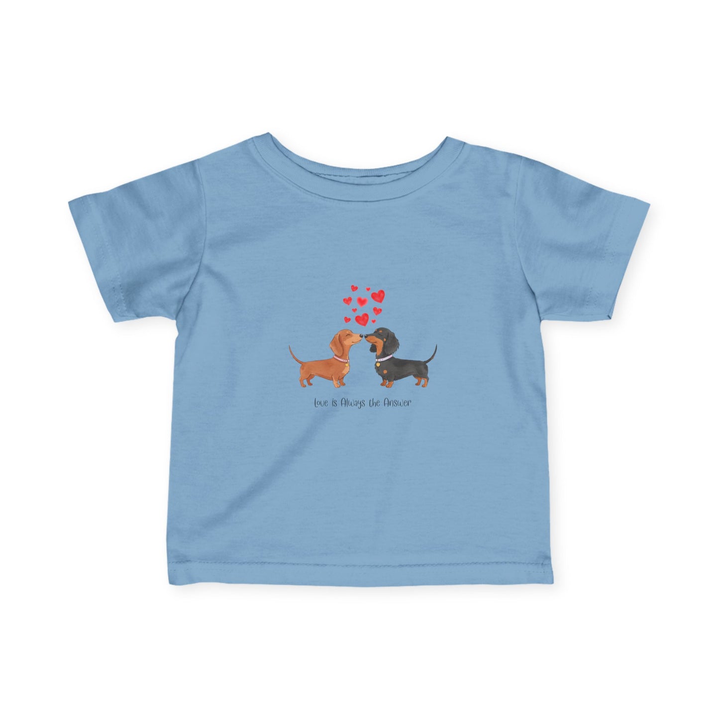 Adorable Dachshund Love Tee for Infants, Cute Baby Shirt, Dog Lover Gift, Birthday Outfit, Baby Shower Gift, Pet-Themed Apparel