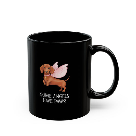 Dachshund Angel Mug - Cute Pet Lover Gift, Dog Mom Coffee Cup, Animal Memorial, Halloween Decor, Sympathy Present