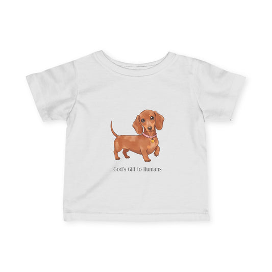 Cute Dog Infant Tee, Baby Dog T-Shirt, Gift for New Parents, Baby Shower Gift, Dog Lover Infant Clothing