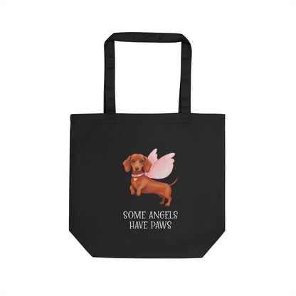 Angel Paws Eco Tote Bag | Dog Lover's Gift, Reusable Shopping Bag, Pet Memorial, Cute Tote for Dog Owners, Eco-Friendly Gift