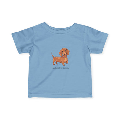 Cute Dog Infant Tee, Baby Dog T-Shirt, Gift for New Parents, Baby Shower Gift, Dog Lover Infant Clothing