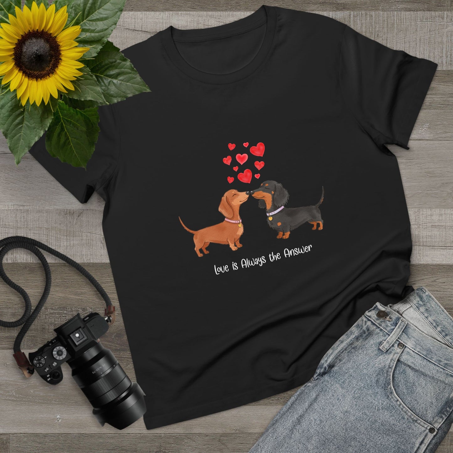 Love Dogs Tee - Cute Pet T-Shirt for Animal Lovers, Gift for Dog Owners, Casual Wear, Birthday Apparel, Valentine's Day