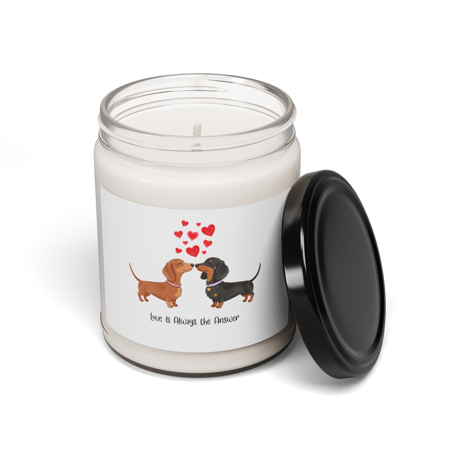Heartfelt Dog Lover's Scented Candle - Love Is Always the Answer, Home Decor, Gift for Pet Owners, Relaxation, Cozy Vibes