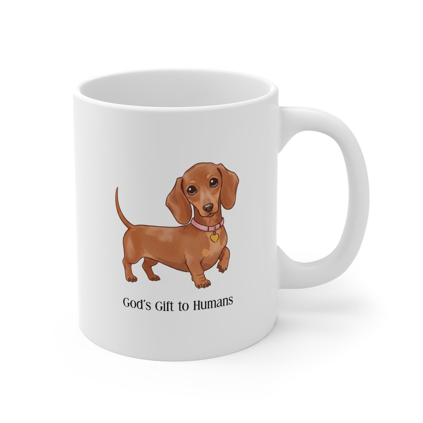 Dachshund Lover's Coffee Mug | God's Gift to Humans | Dog-Themed Gift, Pet Lover's Present, Cute Mug for Dog Owners, Animal Lover's Cup