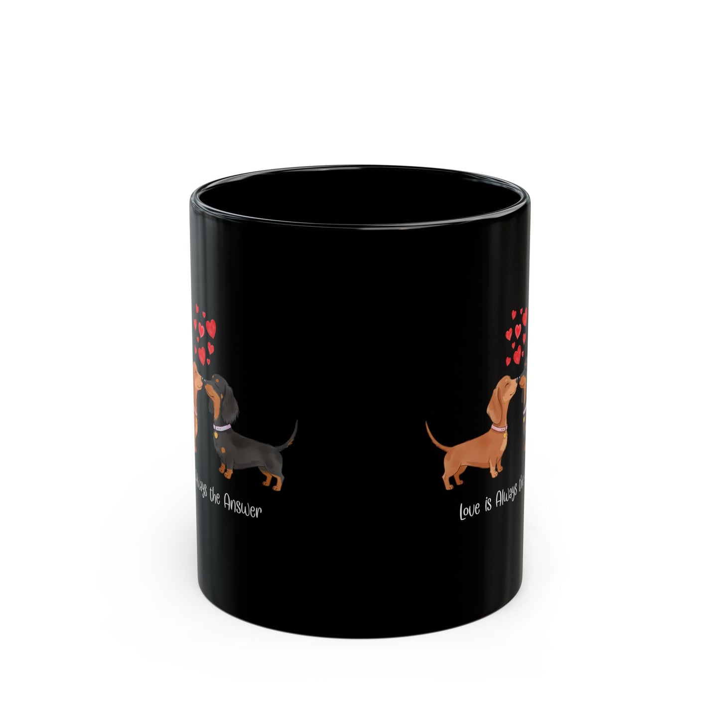 Dachshund Love Mug, Cute Dog Lover Gift, Heartwarming Coffee Cup, Pet-Themed Mug, Valentine's Day Present