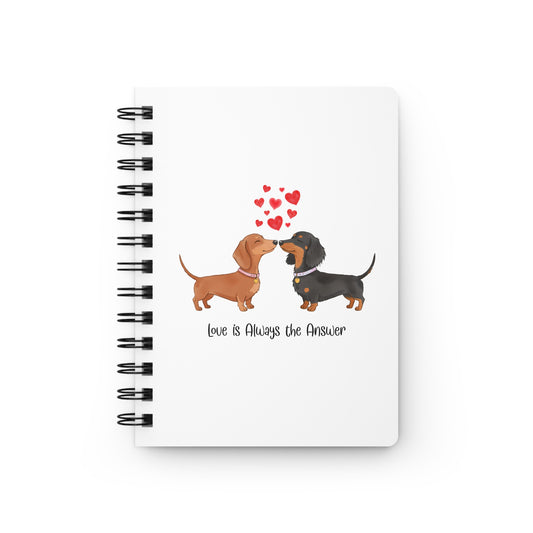Dachshund Love Spiral Bound Journal, Cute Dog Lovers Notebook, Pet Owner Gift, Animal Lover Diary, Valentine's Day Gift