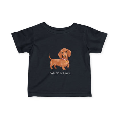 Cute Dog Infant Tee, Baby Dog T-Shirt, Gift for New Parents, Baby Shower Gift, Dog Lover Infant Clothing