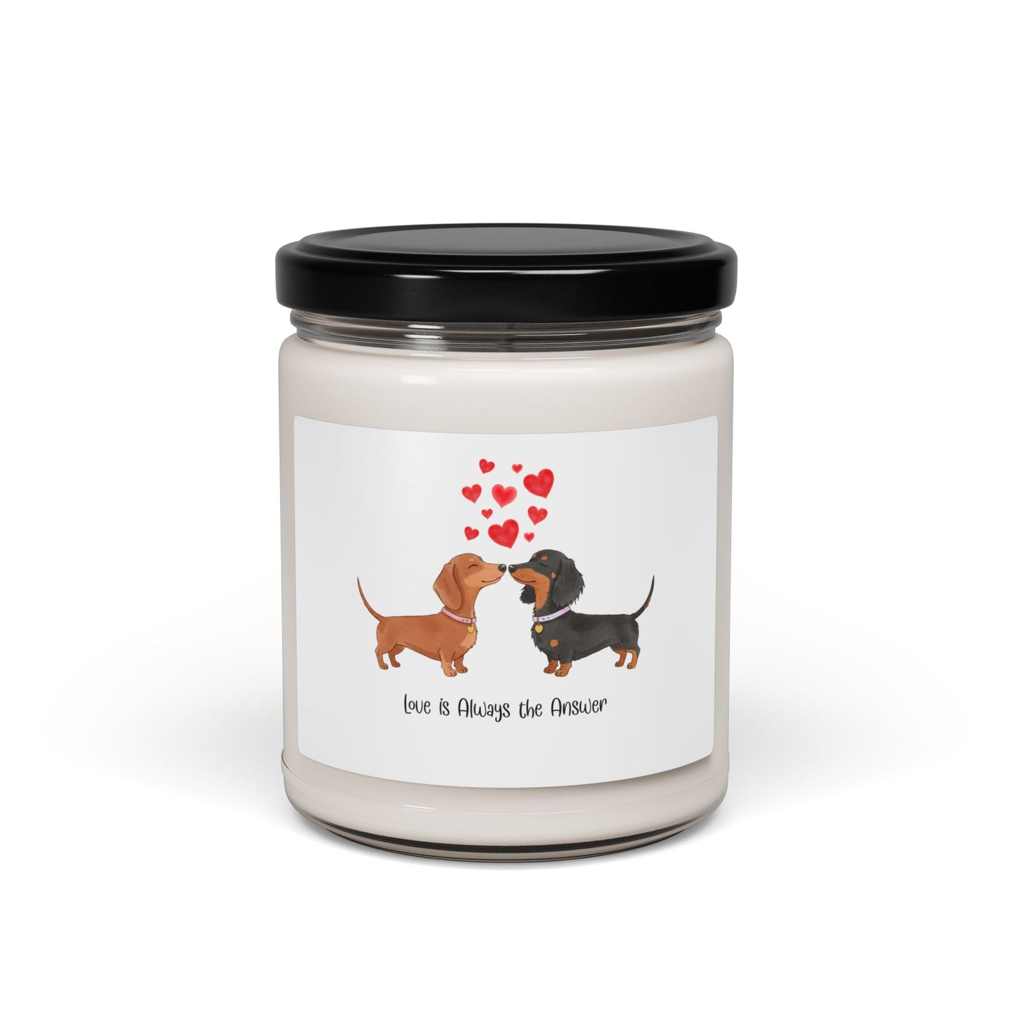 Heartfelt Dog Lover's Scented Candle - Love Is Always the Answer, Home Decor, Gift for Pet Owners, Relaxation, Cozy Vibes