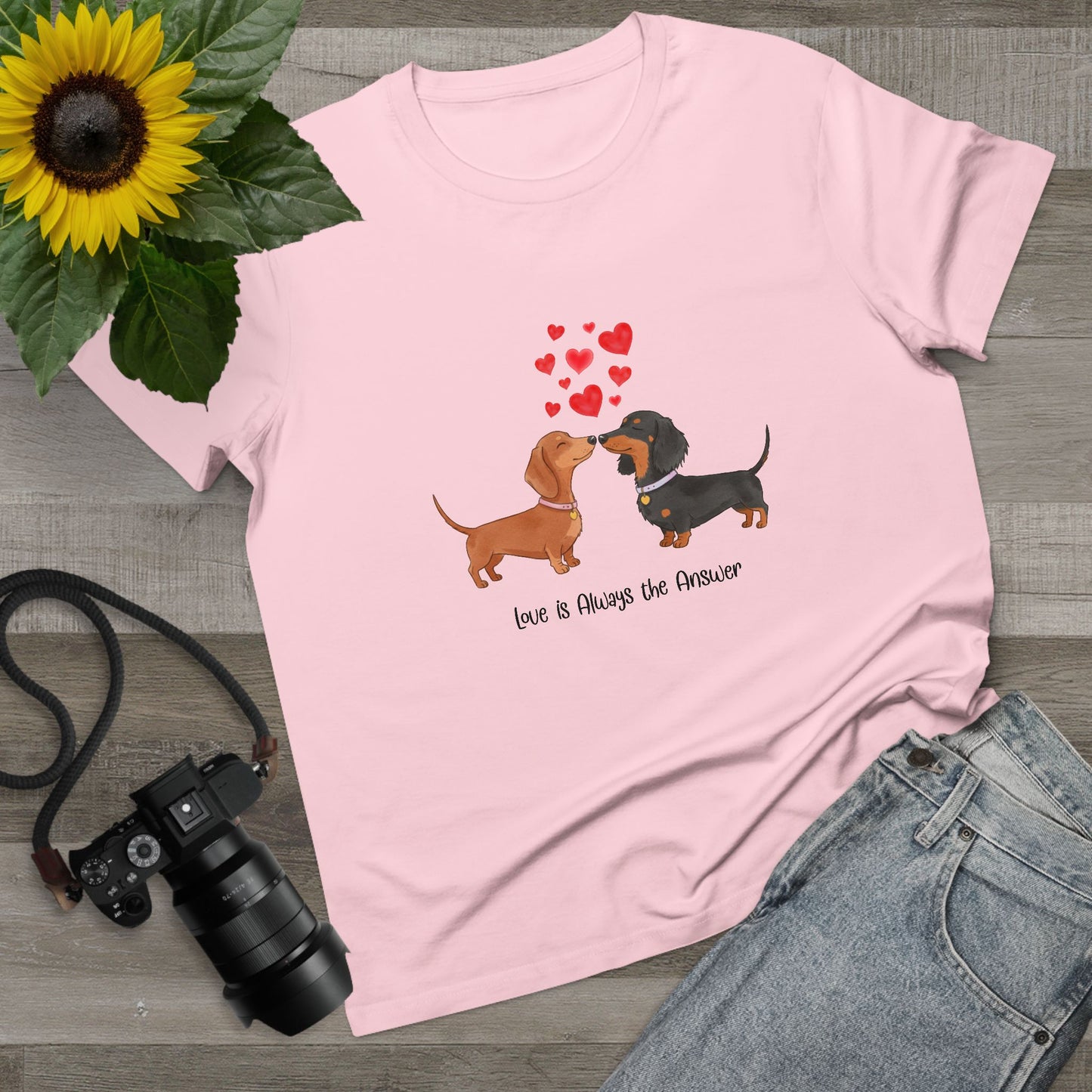 Love Dogs Tee - Cute Pet T-Shirt for Animal Lovers, Gift for Dog Owners, Casual Wear, Birthday Apparel, Valentine's Day
