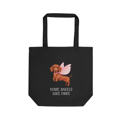 Angel Paws Eco Tote Bag | Dog Lover's Gift, Reusable Shopping Bag, Pet Memorial, Cute Tote for Dog Owners, Eco-Friendly Gift